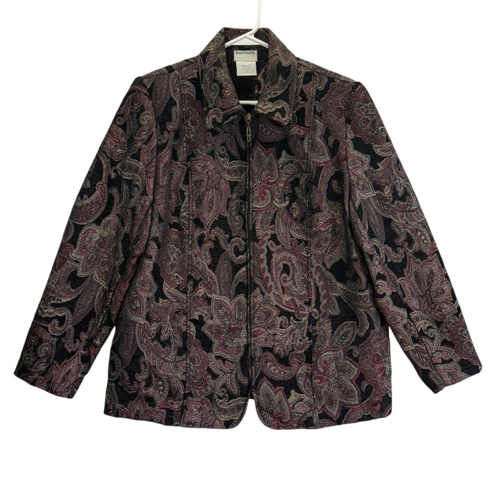 Vintage Xpose Floral Cropped Brocade Blazer
Size S